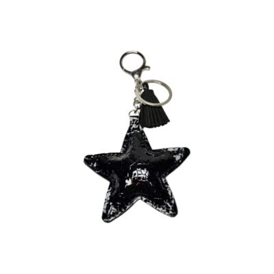 Llavero Charm para Bolsos y Mochilas Estrella Negro