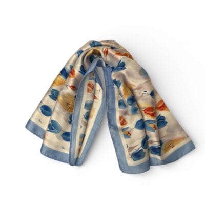 Pañuelo Estampado Azul 70x70